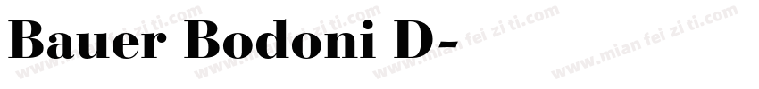 Bauer Bodoni D字体转换